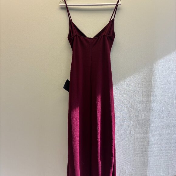 LULUS CHERRY WINE RED MAXI DRESS - Picture 2 of 3